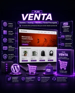 Dominio + Hosting + Plantilla y Tienda Precargada