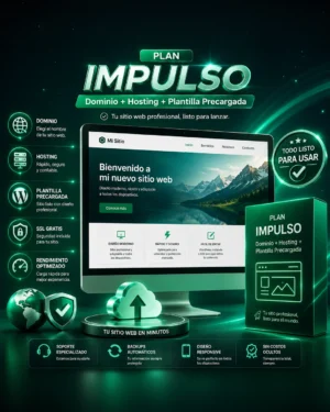 Dominio + Hosting + Plantilla Precargada